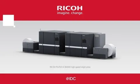 Ricoh tiếp tục được xếp hạng Leader lần thứ ba trong báo cáo IDC MarketScape về thị trường in phun tốc độ cao toàn cầu