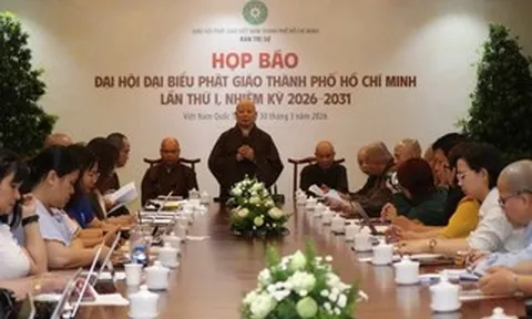 Đại hội đại biểu Phật giáo TPHCM lần thứ I, nhiệm kỳ 2026-2031 được chọn làm đại hội điểm