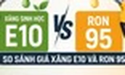 So sánh giá xăng E10 và RON 95