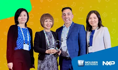 Mouser Electronics lần đầu tiên nhận giải thưởng Top Customer Count Asia 2025 Award của NXP