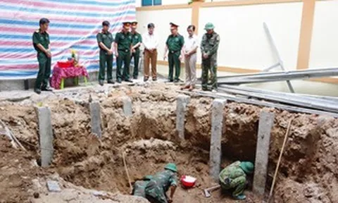 Thi công công trình ở bệnh viện, phát hiện 4 hài cốt liệt sĩ