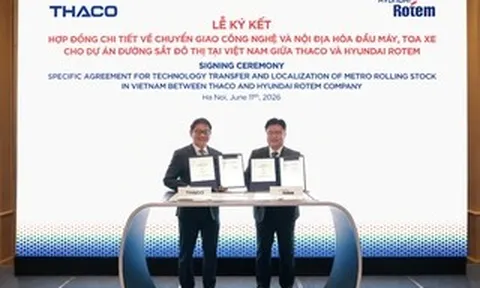 THACO và Hyundai Rotem thúc đẩy nội địa hóa sản xuất đầu máy, toa xe metro tại Việt Nam