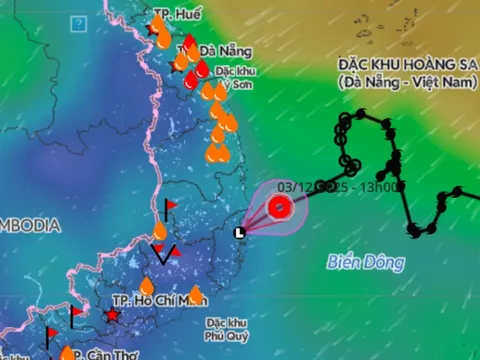 Áp thấp nhiệt đới suy yếu trên đất liền, miền Trung có nơi mưa rất to