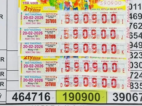 Sáng mùng 5 Tết, bất ngờ với 3 giải độc đắc của xổ số miền Nam