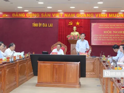 Đoàn kiểm tra, giám sát số 21 của Trung ương làm việc tại tỉnh Gia Lai