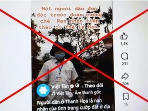 Bác thông tin bịa đặt trên trang Facebook phản động "Việt Tân"