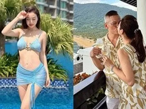 Hoa hậu đẹp bậc nhất Việt Nam tình tứ bên chồng đại gia: "Tụi mình vẫn còn chơi với nhau"