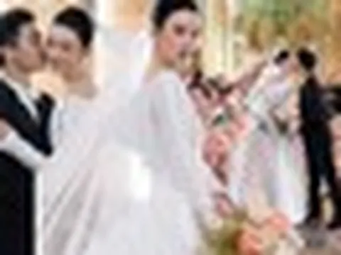 Đám cưới thượng lưu gây địa chấn showbiz sáng nay: Cô dâu chú rể hôn nhau say đắm, nhìn đâu cũng thấy phả ra "mùi tiền"