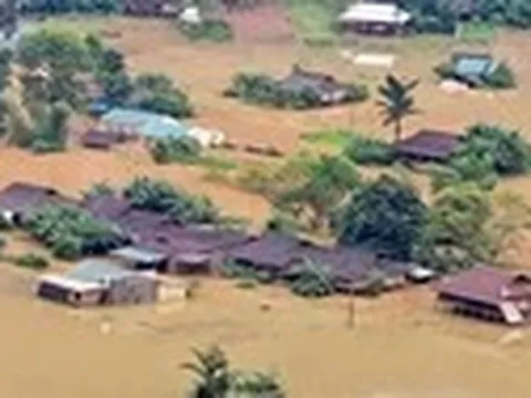Hình ảnh xóm làng ở Cao Bằng ngập sâu sau mưa