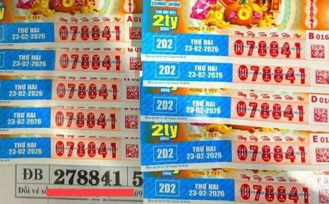 Xổ số miền Nam ngày 26-2: Đại lý đang truy tìm người trúng độc đắc 32 tờ vé số TPHCM