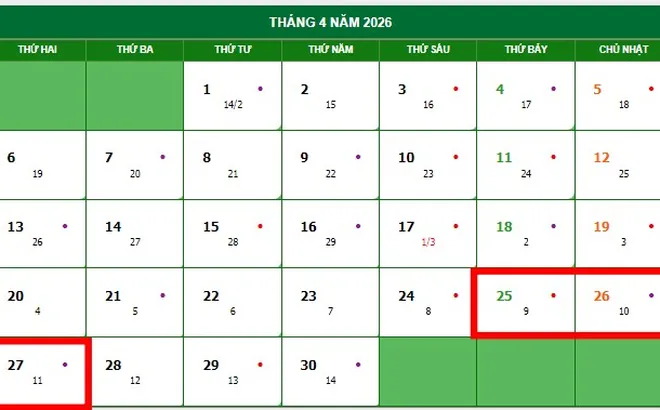 Bộ Nội vụ nói gì về thông tin nghỉ 9 ngày liên tiếp dịp Giỗ Tổ,  30-4 và 1-5?